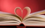 Book with heart for writers